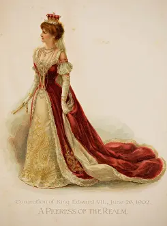 Peeress: A Peeress of the Realm in her coronation robes