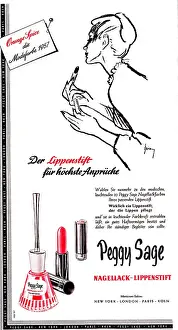 Lacquer: Peggy Sage lipstick advert