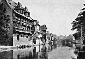 Pegnitz: Pegnitz bank in Nuremberg, 1907