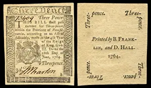 Lcgr1906: Front and back side of a three pence Colonial
