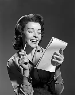 Steno: Pencil And Notepad Smiling