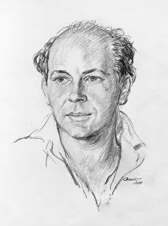 Coller: Pencil portrait of the artist David Wright