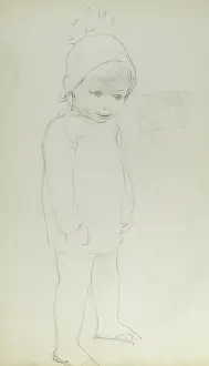 Pompom: Pencil sketch of toddler