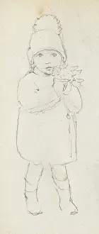 Pompom: Pencil sketch of toddler