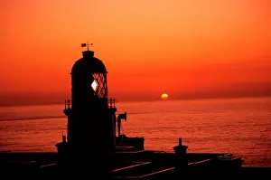 Pendeen: Pendeen Lighthouse, Cornwall - Sunset