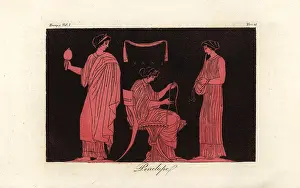 Antichi: Penelope and her attendants spinning thread
