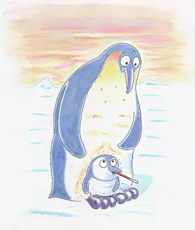 Thermometer: Penguin get well soon design