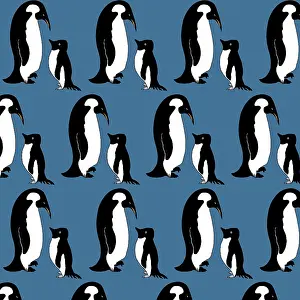 Repeating: Penguins repeating pattern