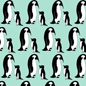 Repeating: Penguins repeating pattern