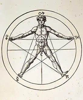 Magic Circle: Pentagram and man