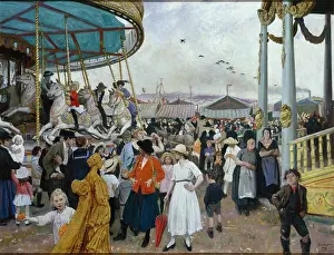 Funfair: Penzance Fair – with merry-go-round etc