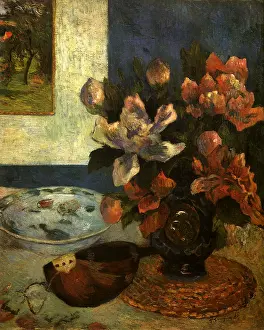 Mandolin: Peonies and Mandolin, by Gauguin