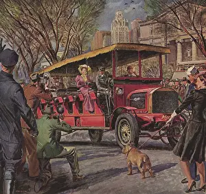 Admire: People admire Vintage Mack Bus