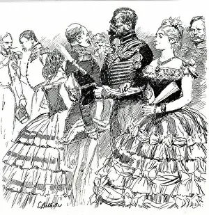 Crinoline: People at a ball, Tuileries, Paris