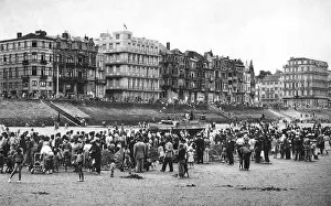 Heist: People on the beach at Heist, Belgium
