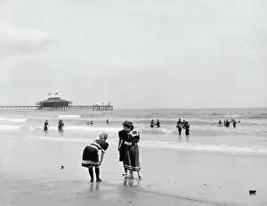 Beachgoers: People - Beach - Ocean - Maine