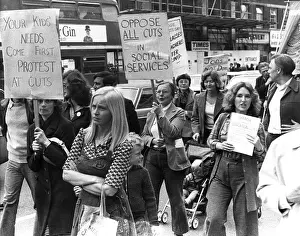 Dole: People campaigning against cuts, Ilford, Essex