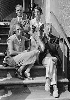 Turnups: Four people with collie dog