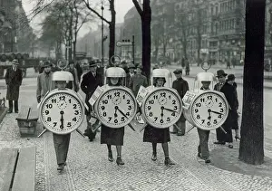 Costumed: People costumed as Alarm-Clocks