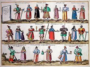 Dithmarschen: People and costumes from Dithmarschen, Germany