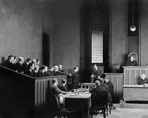 Juror: People in a courtroom