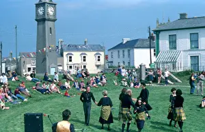 Besley: People dancing in Cornish tartan, Cornwall