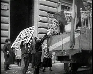 Donating: People Donating Scrap Metal for the War Effort