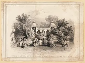 Bower: People drinking in a pub garden, Lambeth, c.1830