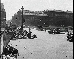 Targeted: People Ducking For Cover After Sniper Fire