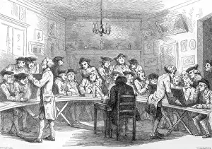 Trestle: People examining lots at an auction