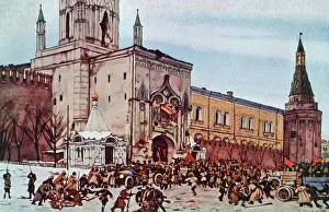 Fyodorovich: People fighting in front of the Kremlin, Moscow