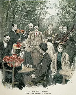 Lefler: With the people of Grinzing (suburb of Vienna)