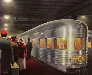Darrell: People in line waiting to board a subway train