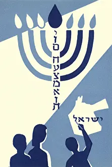 Hannukkah: People and Menorah