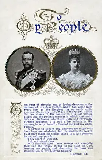 Subjects: To My People - a message from King George V
