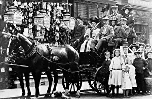 Olivers: People outside Oliver's Boot and Shoe Warehouse