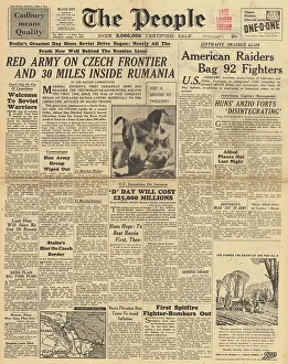 Anzio: The People front page Red Army on Czech border