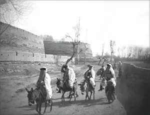 Ponsonby: Five people riding donkeys, Kashgar