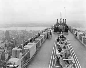 Plentiful: People on roof deck