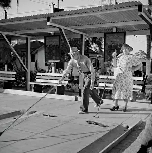 Sarasota: People - Shuffleboard - Recreation - Leisure