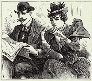 Smokers: People smoking cigarettes