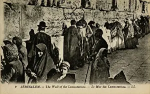 Wailing: People at the Wailing Wall, Jerusalem