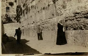 Wailing: People at the Wailing Wall, Jerusalem