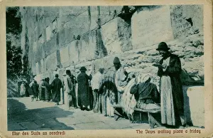 Wailing: People at the Wailing Wall, Jerusalem