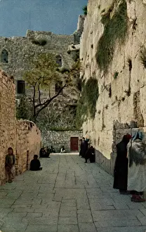 Wailing: People at the Wailing Wall, Jerusalem