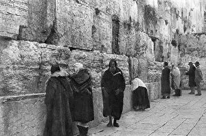 Wailing: People at the Wailing Wall, Jerusalem