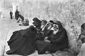 Wailing: People at the Wailing Wall, Jerusalem