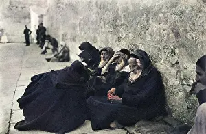Wailing: People at the Wailing Wall, Jerusalem