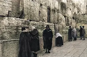 Wailing: People at the Wailing Wall, Jerusalem