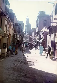 The British Caribbean History Collection: People walking and sitting, Cairo, Egypt